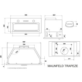 Вытяжка MAUNFELD TRAPEZE 602M белый
