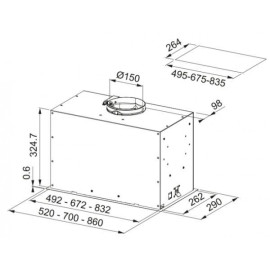 Вытяжка FRANKE FBFP BK MATT A52 KL (305.0665.391)