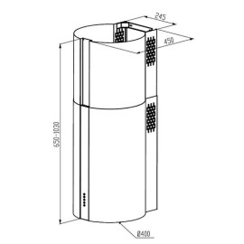 Вытяжка MEFERI TUBE40IX POWER