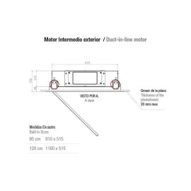 Вытяжка PANDO E-297/120 CRISTAL BLANCO V.1300 ECO