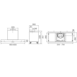 Вытяжка ELICA HIDDEN ADV PLUS @ IX/A/52 (PRF0180299A)