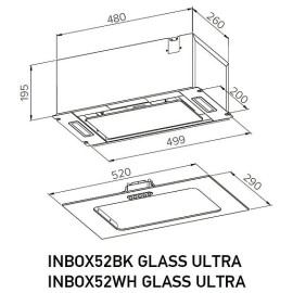 Вытяжка MEFERI INBOX52WH GLASS ULTRA
