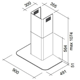 Вытяжка FALMEC VELA NRS 90 wh