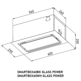 Вытяжка MEFERI SMARTBOX60BK GLASS POWER