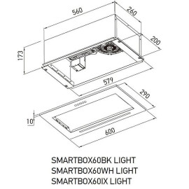 Вытяжка MEFERI SMARTBOX60BK LIGHT