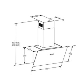 Вытяжка MEFERI AIRBOX45BK LIGHT