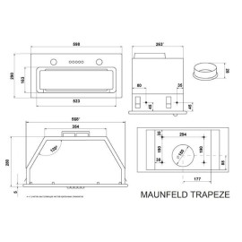 Вытяжка MAUNFELD TRAPEZE 602SGG черный