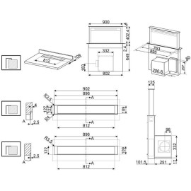 Вытяжка SMEG KDD90CNE2