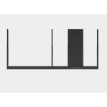 Вытяжка PANDO I-894/90+90 MODULO IZQ. NEGRO MATE V.1250 ECO SEC