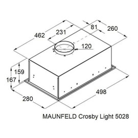 Вытяжка MAUNFELD Crosby Light 5028 нержавеющая сталь