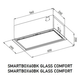 Вытяжка MEFERI SMARTBOX60WH GLASS COMFORT
