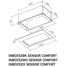 Вытяжка MEFERI INBOX52WH SENSOR COMFORT