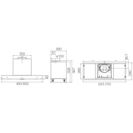 Вытяжка ELICA HIDDEN 2.0 BL MAT/A/72 (PRF0197747)