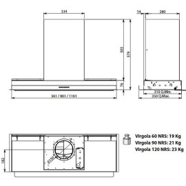 Вытяжка FALMEC VIRGOLA TOUCH NRS 90 BLACK