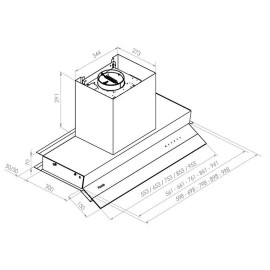 Вытяжка PANDO TIL-2/80 INOX V.830 ECS