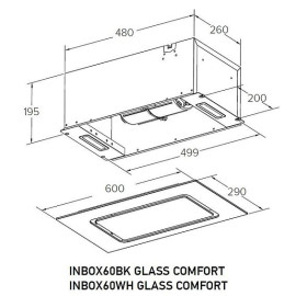 Вытяжка MEFERI INBOX60BK GLASS COMFORT