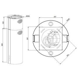 Вытяжка MEFERI TUBE40IX ISLA COMFORT PLUS