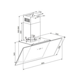 Вытяжка MAUNFELD EAGLE 850 90 Glass White