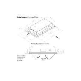 Вытяжка PANDO E-265/130 CRISTAL NEGRO V.1130 ECO SEC PLUS