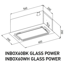 Вытяжка MEFERI INBOX60WH GLASS POWER