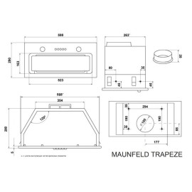 Вытяжка MAUNFELD TRAPEZE 602IG бежевый