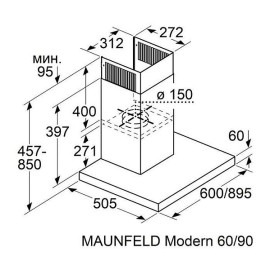 Вытяжка MAUNFELD Modern 60 черный