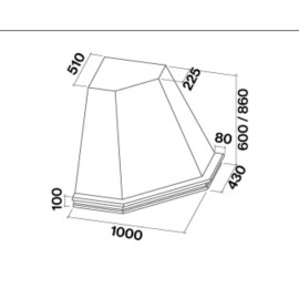 Вытяжка FALMEC PENTA ANG 100*100 H90 rovere nuovo (600)S CPNA0086.00#740T46