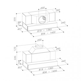 Вытяжка SIRIUS SL909 IX 140