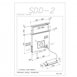 Встраиваемая вытяжка Sirius SDD2TCEM90