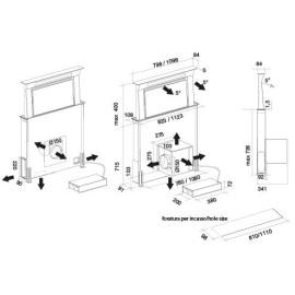Вытяжка FALMEC DownDraft Glass Steel 120 CDDW20.E1P2#ZZZI400F
