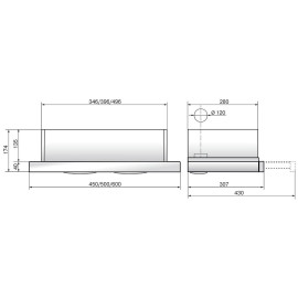 Вытяжка ELIKOR Интегра GLASS 60Н-400-В2Д нерж/стекло черное