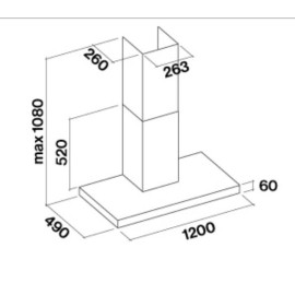 Вытяжка FALMEC Plane Top Fasteel 120 CPLN20.E11P2#ZZZX491F