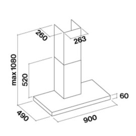 Вытяжка FALMEC Plane Top Fasteel 90 CPLN90.E11P2#ZZZX491F