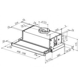 Вытяжка FABER 110.0285.519 FLEXA M6/40 BK A60, м/кассета