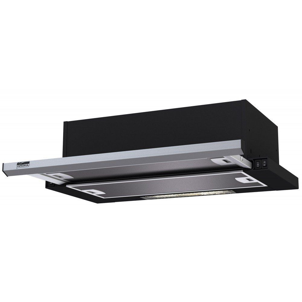 Вытяжка KRONASTEEL KAMILLA slim 600 black/inox (2 мотора)