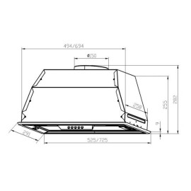 Встраиваемая вытяжка LEX GS Bloc P 600 Inox