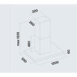 Вытяжка FALMEC PLANE ISOLA WHITE 120 PLUS (CPLI20.E22P2#ZZZB490F)