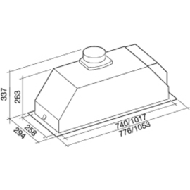 Вытяжка FALMEC GRUPPO INCASSO 105 IX (800) ECP CGIW05.E5P2#ZZZI491F