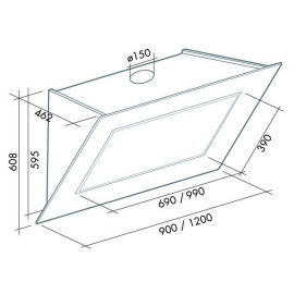 Вытяжка FALMEC Quasar Top Fasteel 120 CQPN20.E10P2#ZZZX491F