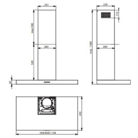 Вытяжка FALMEC Plane Steel 120 CPLN20.E0P1#491F