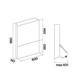 Вытяжка FALMEC Ghost Glass White 60 CGGN60.E0P2#ZZZF461F