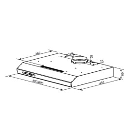Вытяжка HOMSair HORIZONTAL 60 НЕРЖАВЕЙКА