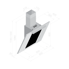 Вытяжка BELTRATTO cpg 90v