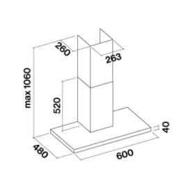 Вытяжка FALMEC Lumen 60 P.E. Inox CLUN60.E0P1#NEUI491F