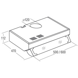 Вытяжка под шкаф CATA F 2060 INOX/B
