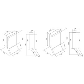 Вытяжка FALMEC rialto 55 inox h100 (800) ecp
