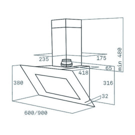 Вытяжка TEKA DVT 680 B (40483530)