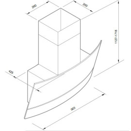 Каминная вытяжка Graude DH 90.2 GE