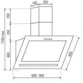 Вытяжка RAINFORD RCH-3637 Black glass