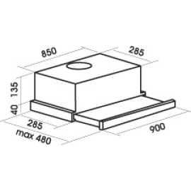 Вытяжка MBS ARALIA 290 BLACK GLASS